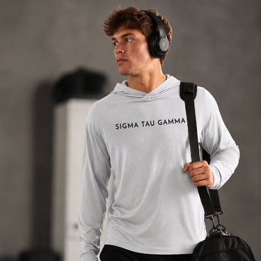 Sigma Tau Gamma Fraternity Cutter & Buck Lightweight Performance Hoodie.
