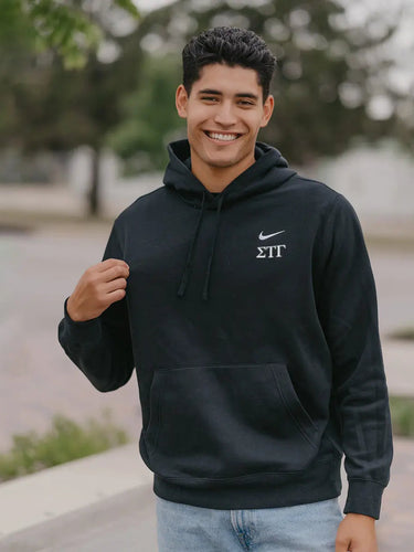 Sig Tau Nike Embroidered Hoodie Sigma Tau Gamma
