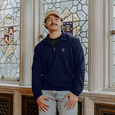 New! Sigma Tau Embroidered Crest Quarter Zip Sigma Tau Gamma