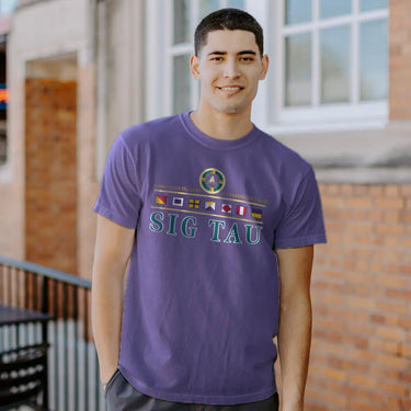 Sig Tau Vintage Catamaran Club Short Sleeve Tee Sigma Tau Gamma