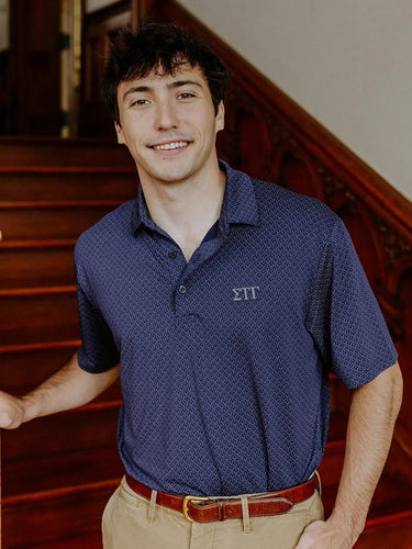 Sig Tau Callaway Chevron Patterned Polo Sigma Tau Gamma