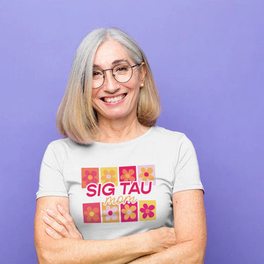 Sig Tau Blooming Proud Mom Short Sleeve Tee Sigma Tau Gamma