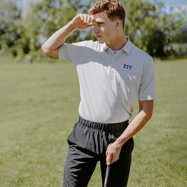 Sig Tau White Callaway Greek Letter Golf Polo Sigma Tau Gamma