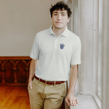 Sigma Tau Gamma White Callaway Crest Polo
