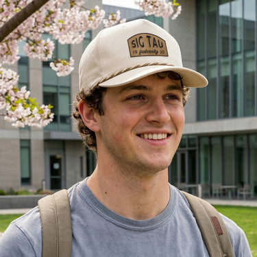 New! Sig Tau Legacy Caddy Hat with Leather Patch