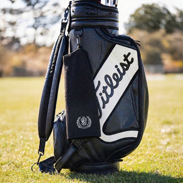 New! Sig Tau Embroidered Black Golf Towel