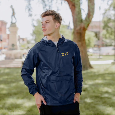 Sig Tau Classic 1/4 Zip Rain Jacket Sigma Tau Gamma