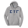 Sig Tau Heather Gray Hoodie With Sewn On Letters Sigma Tau Gamma