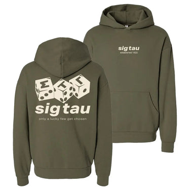 Sig Tau Lucky Roll Graphic Hoodie Sigma Tau Gamma