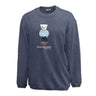 Sig Tau Navy Sandwash Bear Crewneck Sigma Tau Gamma