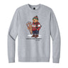 Heather grey crewneck with fraternity design