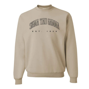 Sig Tau Classic Neutral Crewneck Sigma Tau Gamma