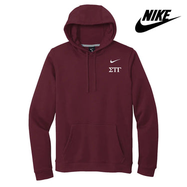 Sig Tau Nike Embroidered Hoodie Sigma Tau Gamma