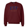 Sig Tau Maroon Old School Crewneck Sigma Tau Gamma