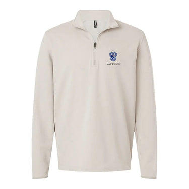 New! Sig Tau Embroidered Crest Quarter Zip Sigma Tau Gamma