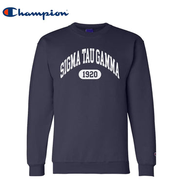 New! Sig Tau Champion Collegiate Crewneck Sigma Tau Gamma