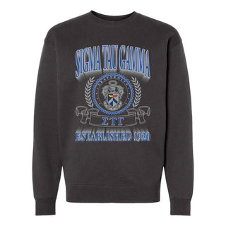 Sig Tau Frat Heavyweight Graphic Crewneck.