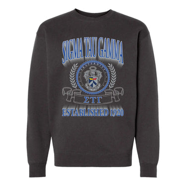 Sig Tau Frat Heavyweight Graphic Crewneck.