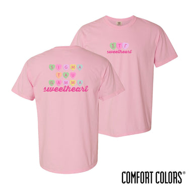Sig Tau Candy Hearts Short Sleeve Tee Sigma Tau Gamma