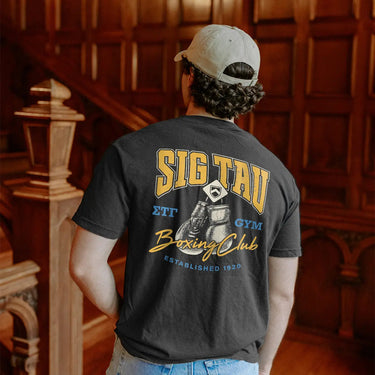 New! Sig Tau Boxing Club Short Sleeve Tee Sigma Tau Gamma