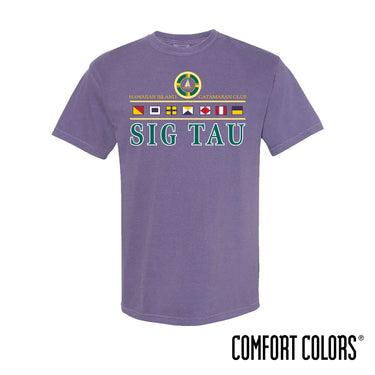 Sig Tau Vintage Catamaran Club Short Sleeve Tee Sigma Tau Gamma
