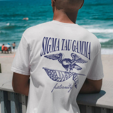 Sig Tau Freedom White Short Sleeve Tee Sigma Tau Gamma