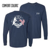 Sig Tau Comfort Colors Long Sleeve Navy Patriot tee | Sigma Tau Gamma | Shirts > Long sleeve t-shirts