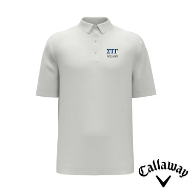 Sig Tau White Callaway Greek Letter Golf Polo Sigma Tau Gamma