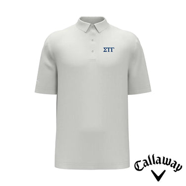 Sig Tau White Callaway Greek Letter Golf Polo Sigma Tau Gamma