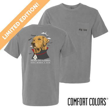Limited Edition Sig Tau Vampire Retriever Short Sleeve Pocket Tee Sigma Tau Gamma