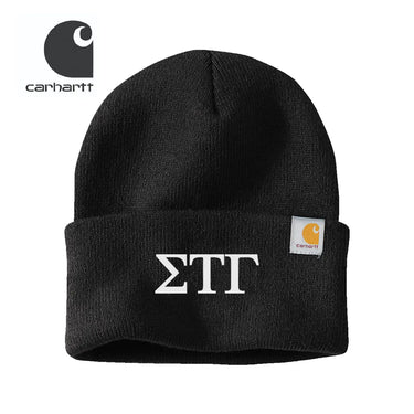 Sig Tau Black Carhartt Beanie Sigma Tau Gamma