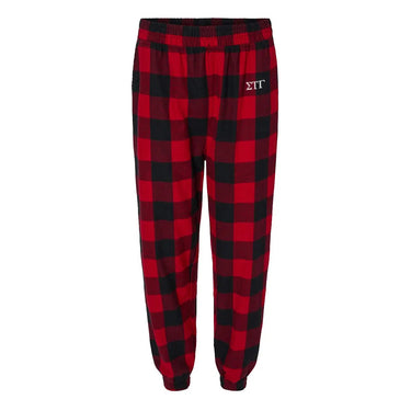 Sig Tau Flannel Joggers Sigma Tau Gamma
