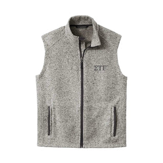 Sig Tau Heather Grey Vest Sigma Tau Gamma