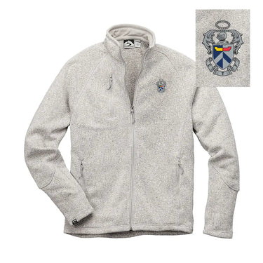 Sig Tau Embroidered Crest Full Zip Sigma Tau Gamma