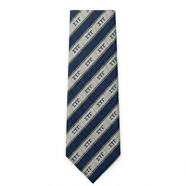 Sigma Tau Gamma striped silk neck tie.