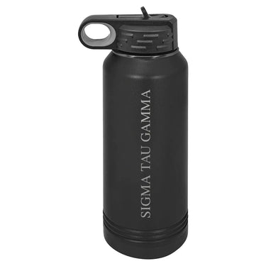 Sig Tau Black Water Bottle