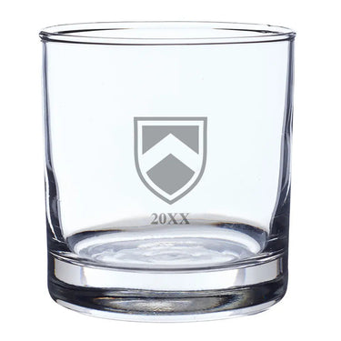 Sig Tau Engraved Year Rocks Glass Sigma Tau Gamma