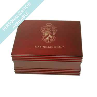 New! Sig Tau Deluxe Engraved Rosewood Box Sigma Tau Gamma