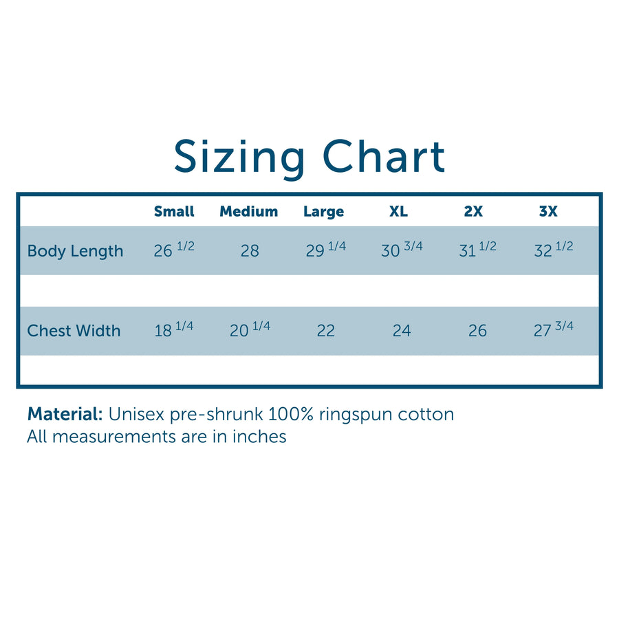 Comfort Colors Size Chart